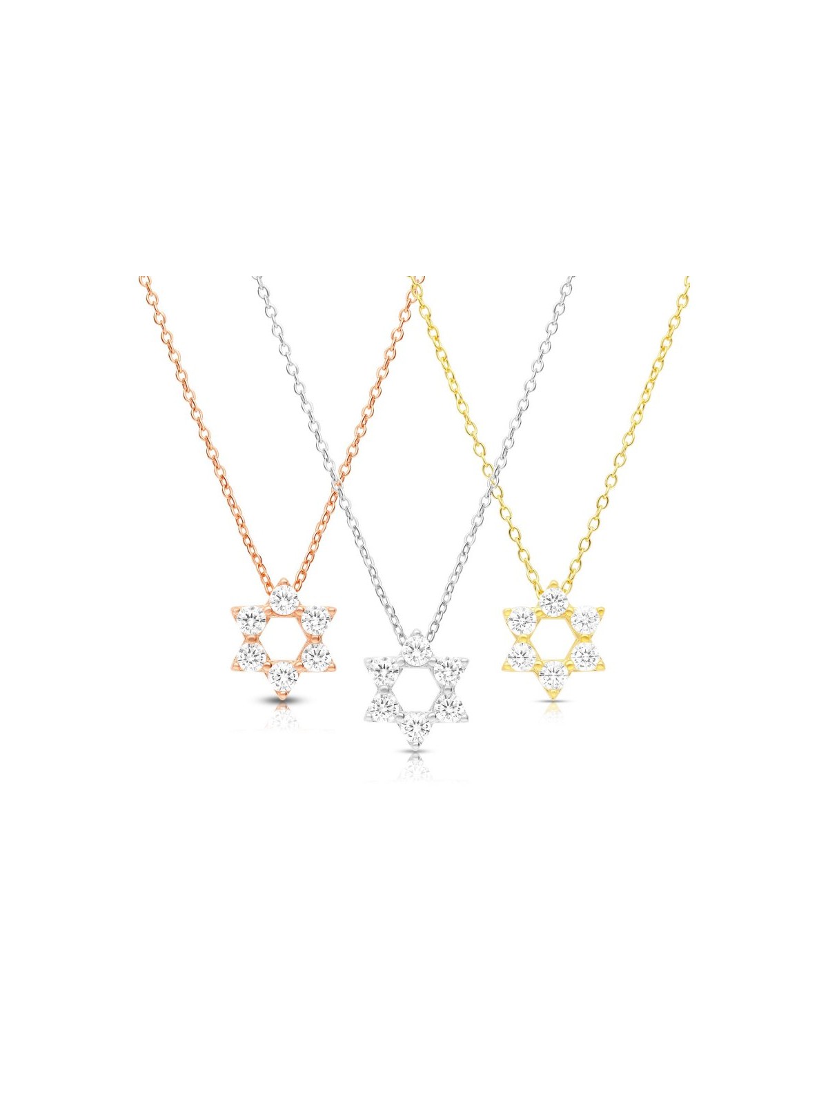 Collier en argent sterling Étoile de David Pe... | Bijoux de mode israéliens