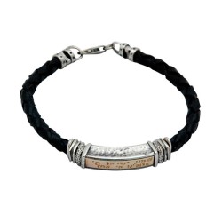 Leather Shema Yisrael Jewish Bracelet | Gifts for Him