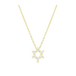Pendentif Étoile de David sur Platine Or Jaune... | Bijoux de mode israéliens