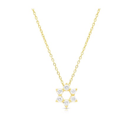 Star of David Pendant on Yellow Gold Plat... | Israeli Fashion Jewelry