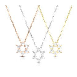 Star of David Pendant on Yellow Gold Plat... | Israeli Fashion Jewelry