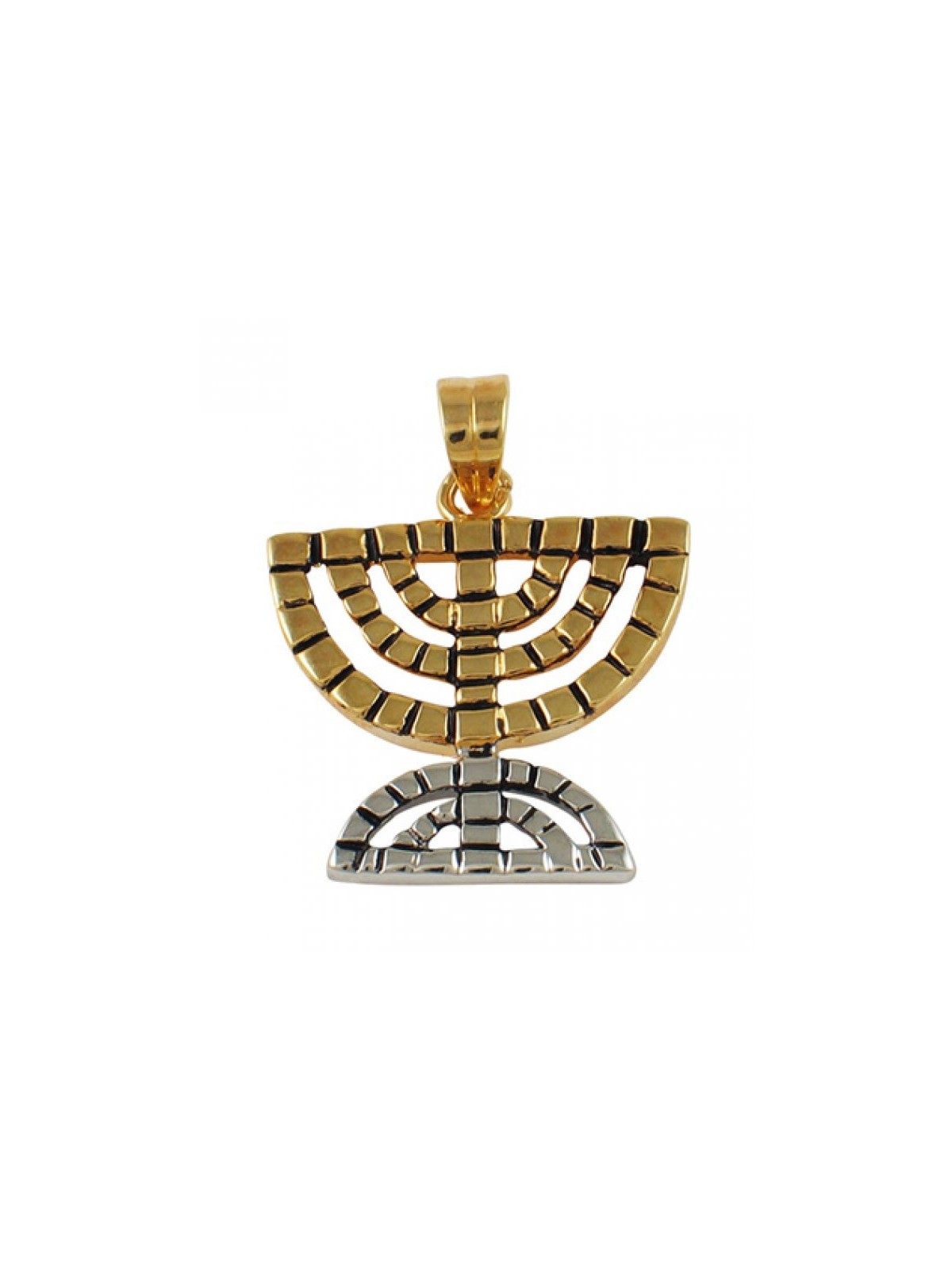 Gold Filled Two Tone Menorah Pendant | Menorah Pendants