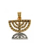 Gold Filled Two Tone Menorah Pendant | Menorah Pendants