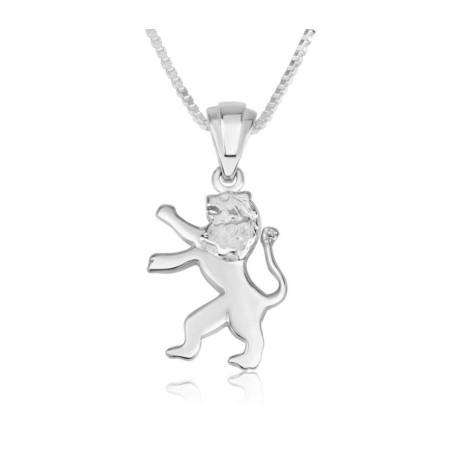 Sterling Silver Pendant Necklace Roaring Lion of J... | Jewish Pendant