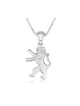 Sterling Silver Pendant Necklace Roaring Lion of J... | Jewish Pendant