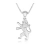 Sterling Silver Pendant Necklace Roaring Lion of J... | Jewish Pendant
