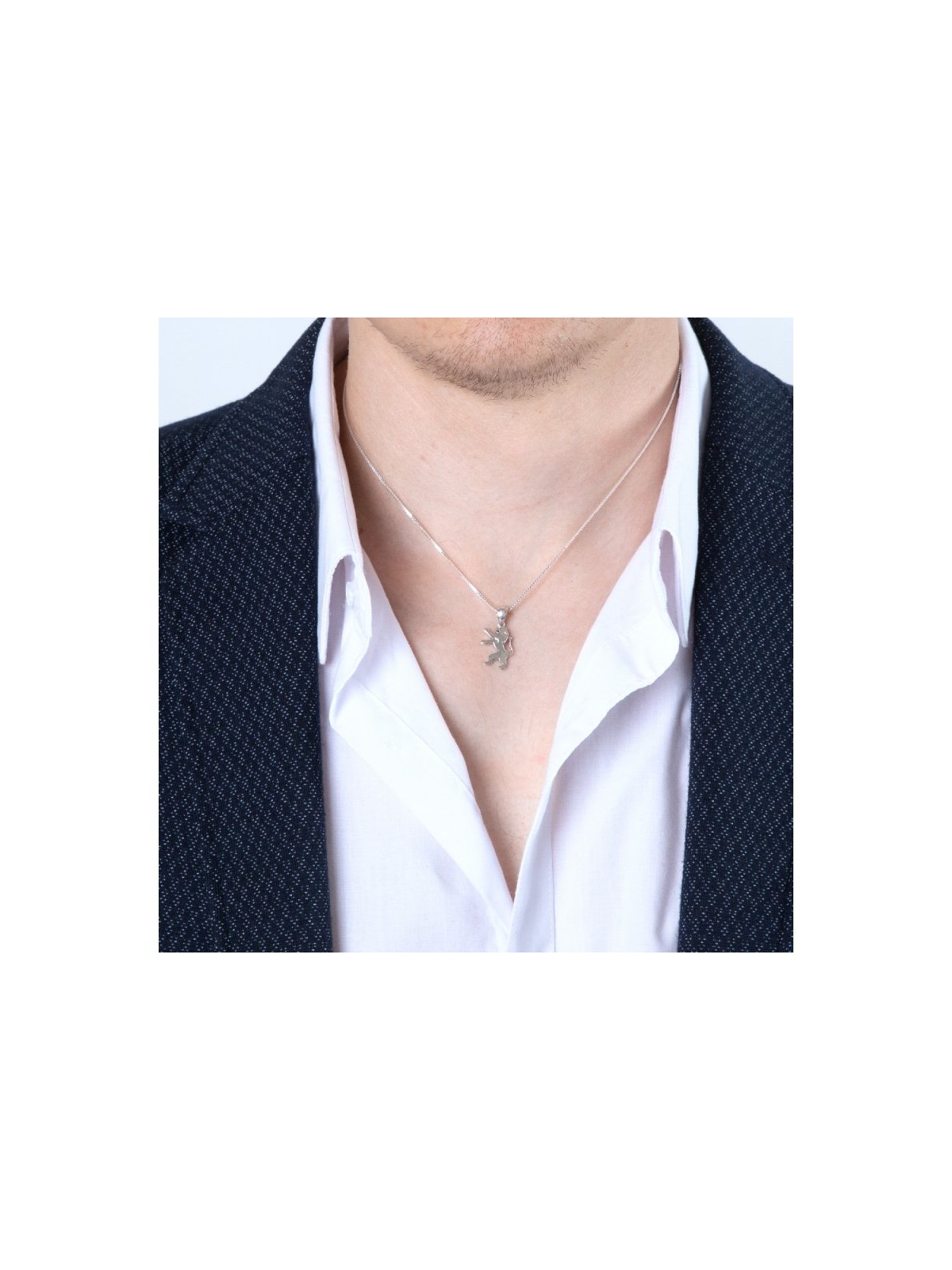 Collier pendentif en argent sterling Lion rugissant de J... | Pendentif juif