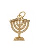 Gold Filled Zirconium Seven Branch Menorah Pendant | Menorah Pendants