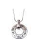 Rhodium Necklace If I forget thee O Jerusalem | Jewish Pendant