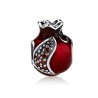 Sterling Silver Red Enamel Pomegranate Charm | Judaica Charms