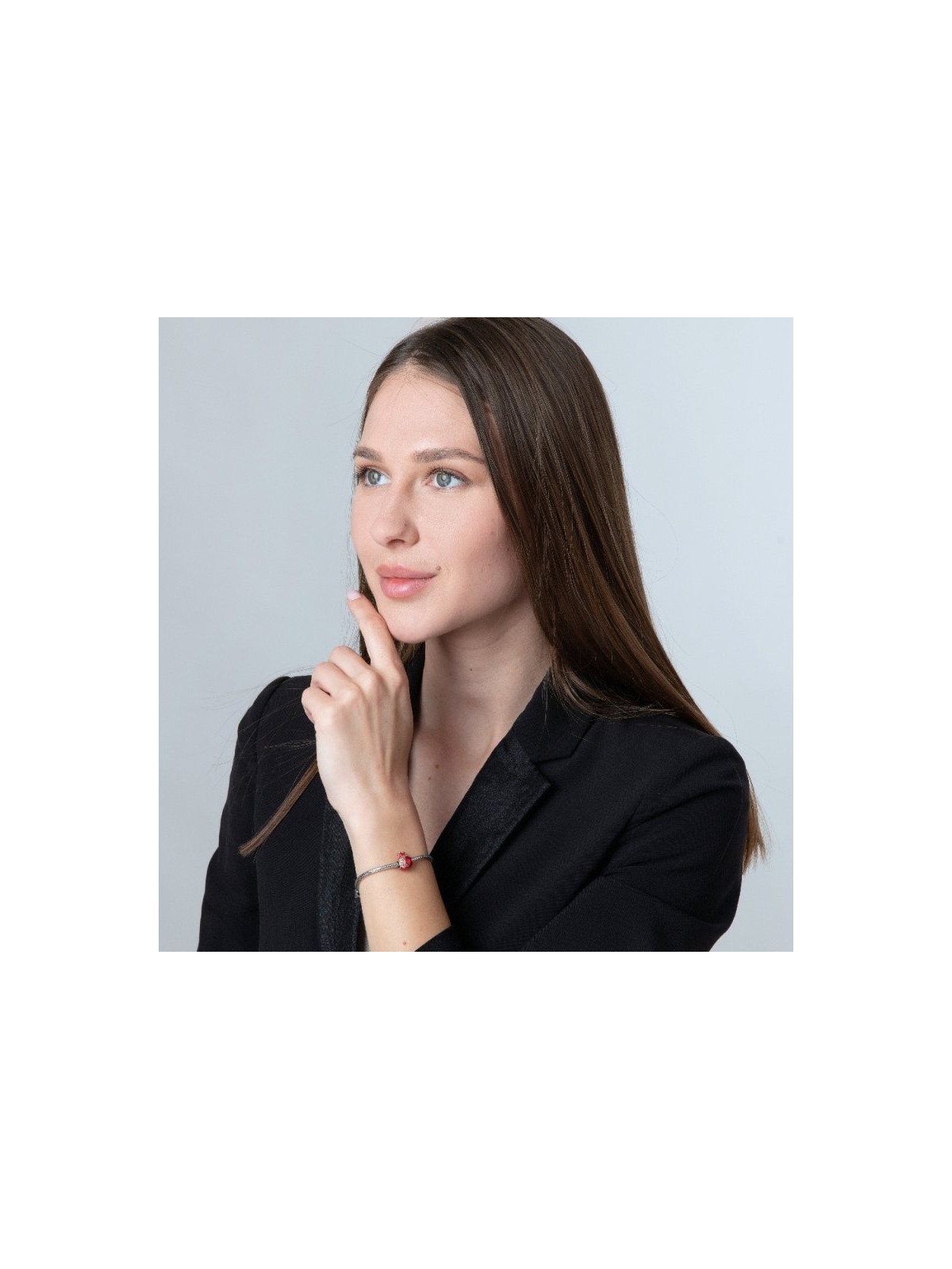 Sterling Silver Red Enamel Pomegranate Charm | Judaica Charms