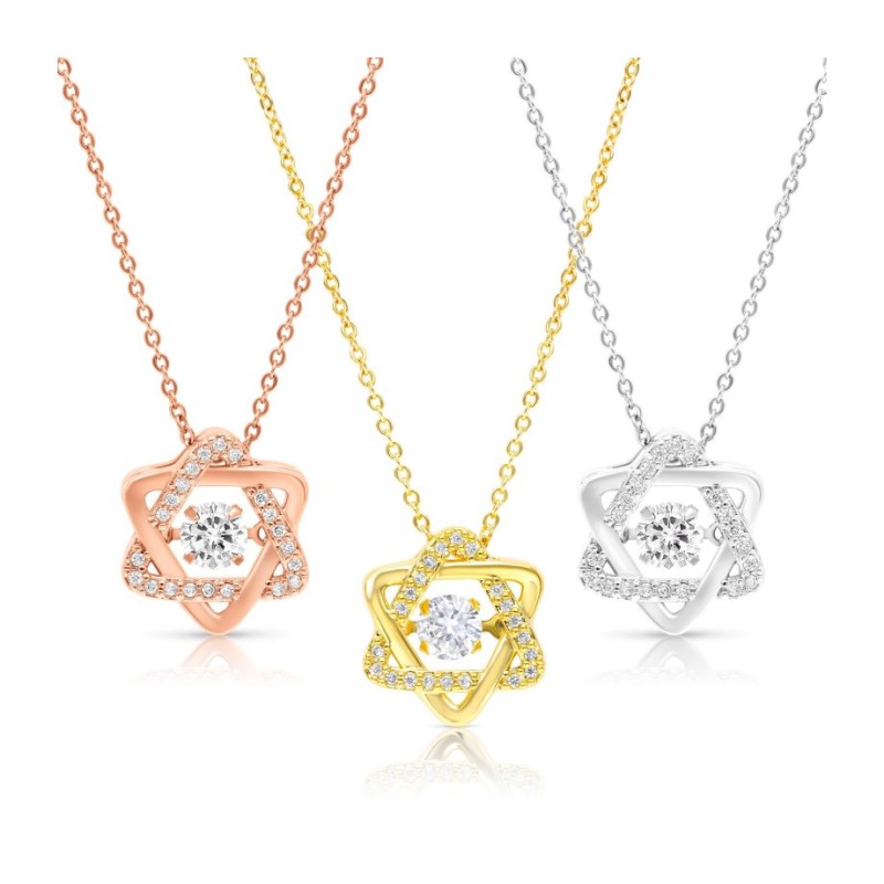 Stainless Steel Pendant Necklace Yellow G... | Israeli Fashion Jewelry