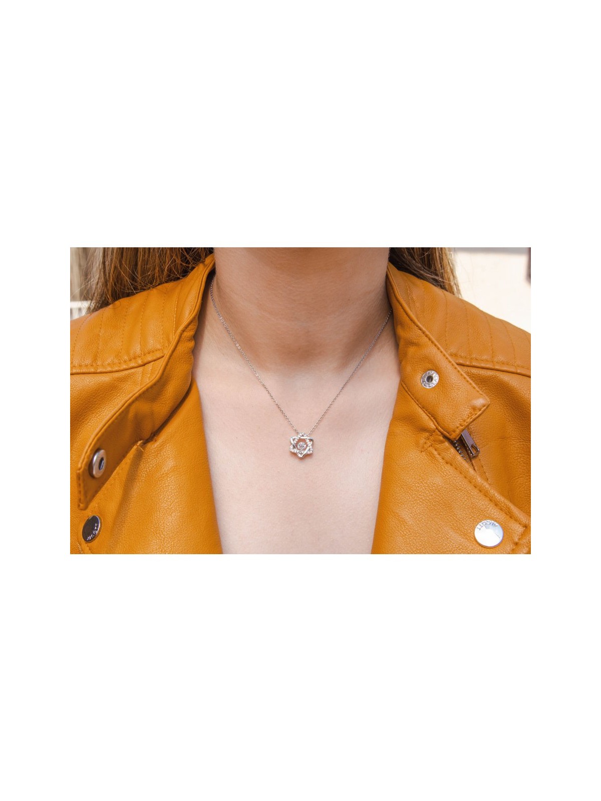 Stainless Steel Pendant Necklace with Dec... | Israeli Fashion Jewelry