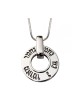 Rhodium Pendant Necklace Open Disc Na Nach Nachman | Jewish Pendant