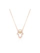 Collier en argent sterling plaqué or rose avec jambon... | Collier Hamsa