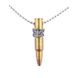 Necklace Gold Israeli Army M 16 Rifle Bullet Pendant... | Israeli Army