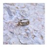 Sterling Silver Ring with Cutout Gold Plated Hebrew ... | Jewish Rings