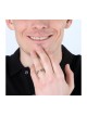 Bague en argent sterling avec découpe en hébreu plaqué or... | Anneaux juifs