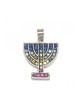 7 Branch Menorah Pendant with lively stones | Menorah Pendants