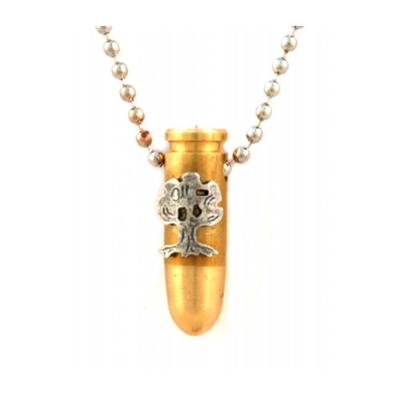 Collier Bronze Pendentif Balle de l'Armée Israélienne avec Gol... | Armée israélienne