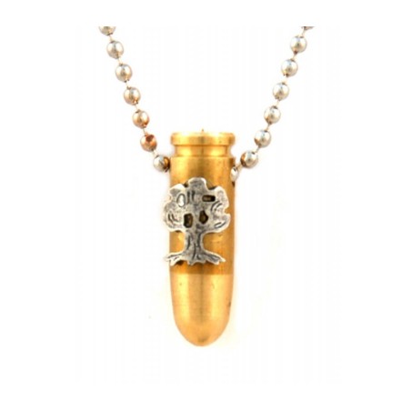 Collier Bronze Pendentif Balle de l'Armée Israélienne avec Gol... | Armée israélienne