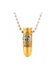 Collier Bronze Pendentif Balle de l'Armée Israélienne avec Gol... | Armée israélienne