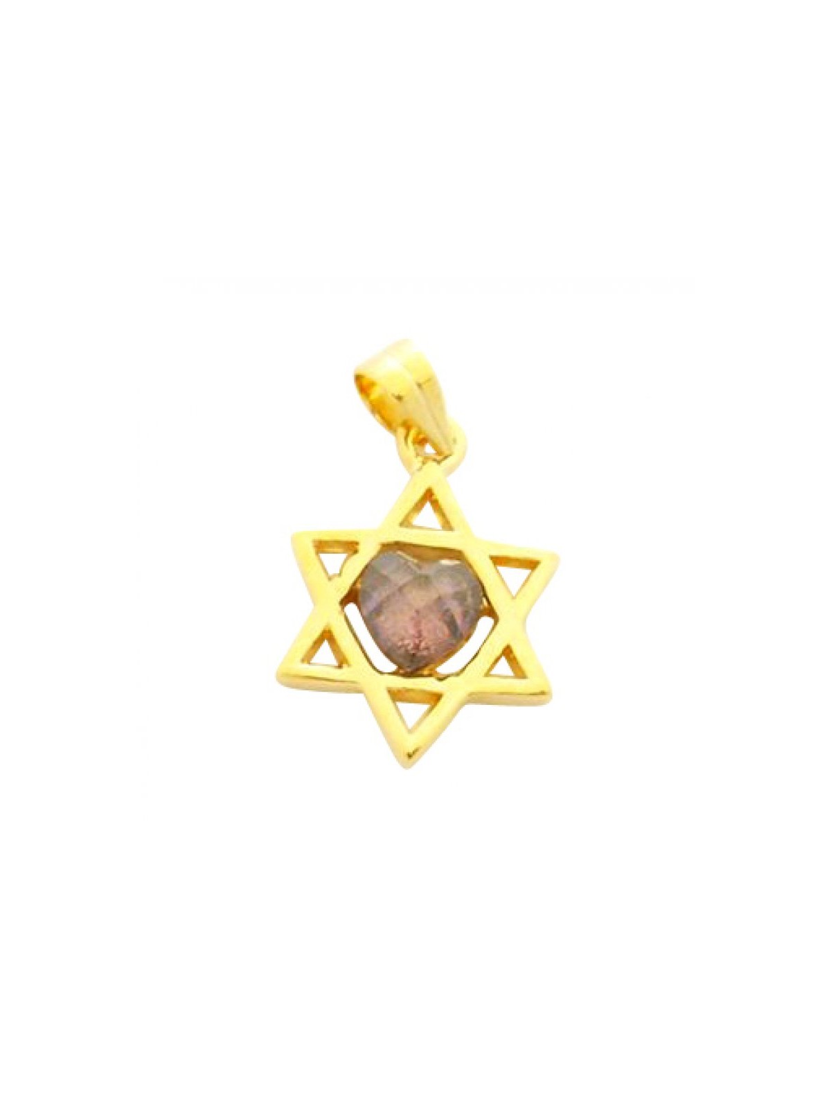 Gold Filled Amethyst Star of David Pendant | Jewish Gift from Israel