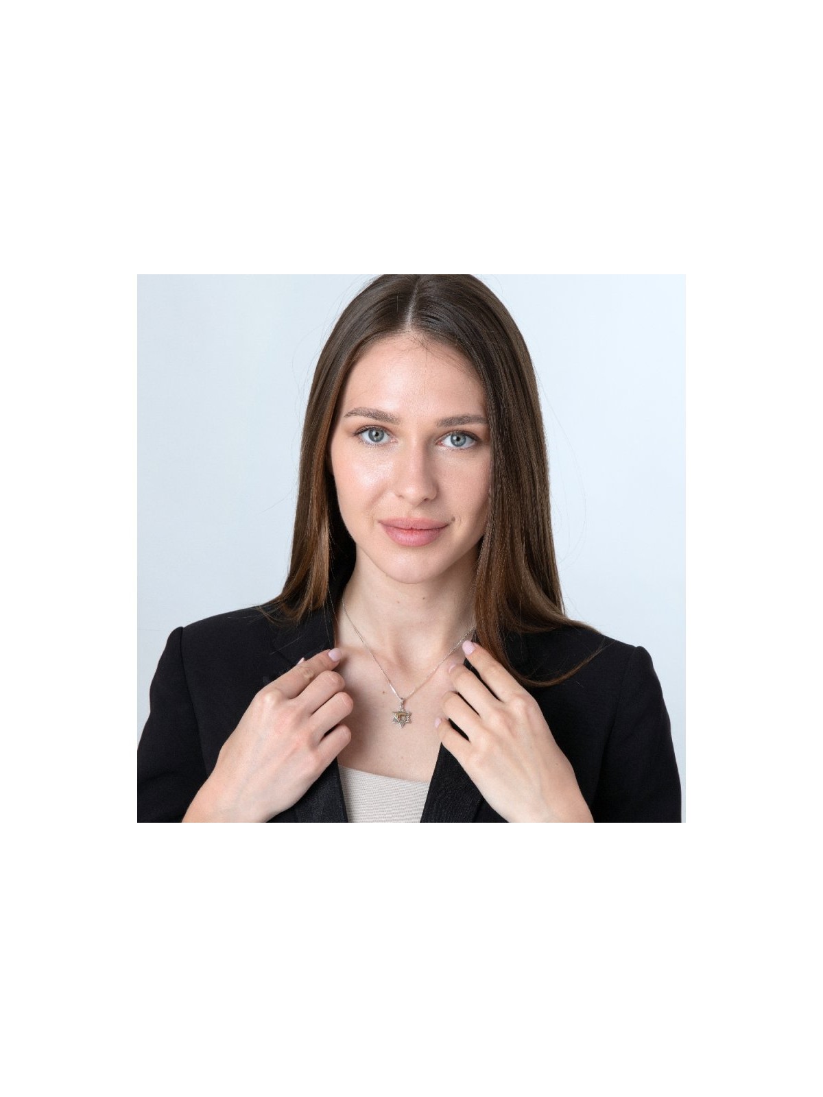 Pendant Necklace Star of David and Chai... | Chai Necklaces & Pendants