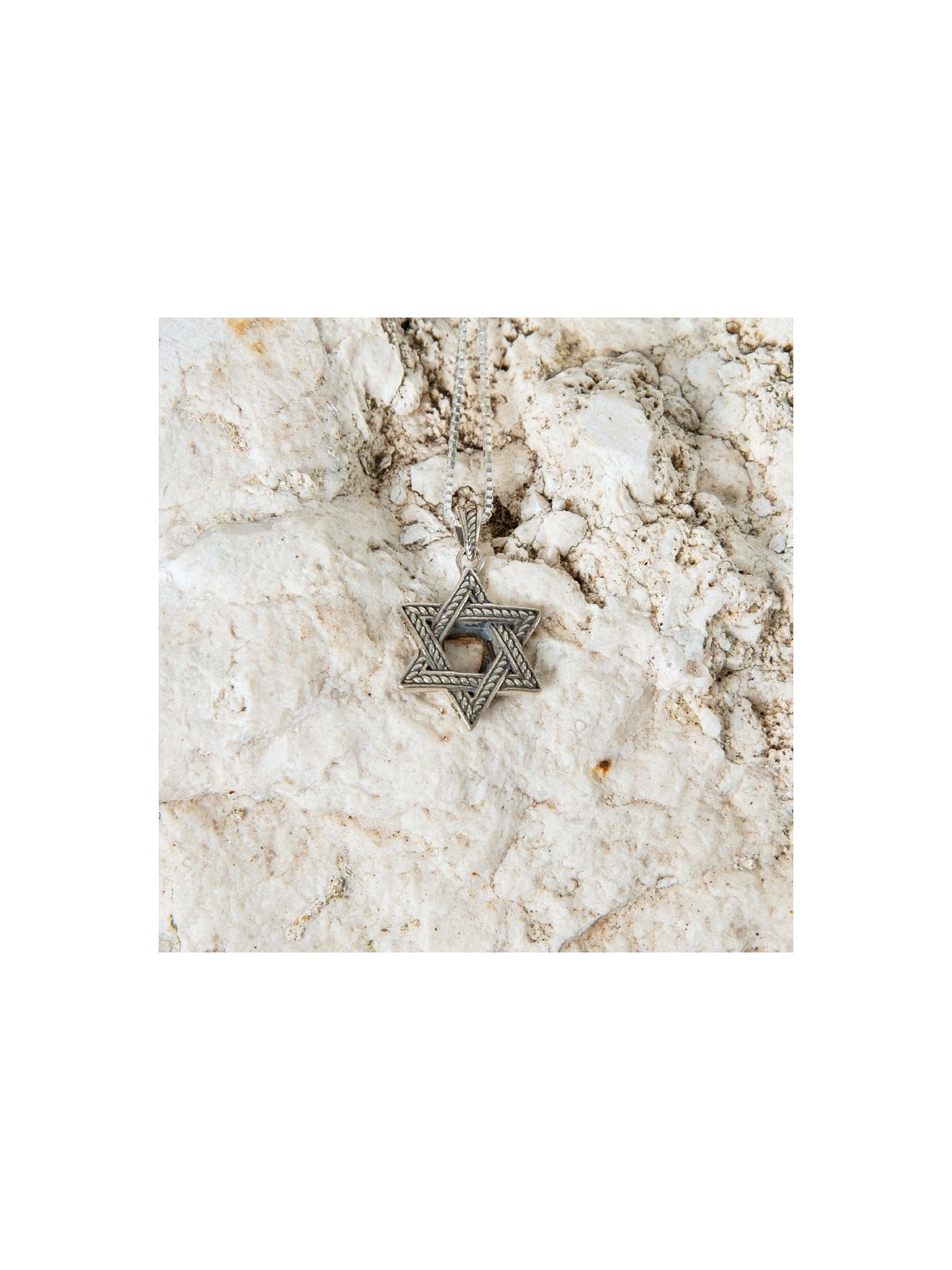 Pendant Necklace Star of David and Chai... | Chai Necklaces & Pendants