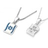 Sterling Silver Pendant Necklace %96 Flag of Israe... | Jewish Pendant