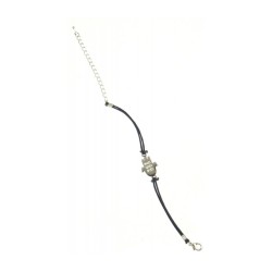 Rhodium Hamsa with crystals Bracelet on L... | Jewish Gift from Israel