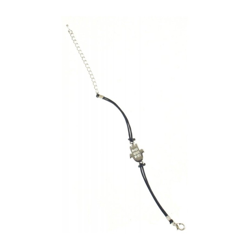 Rhodium Hamsa with crystals Bracelet on L... | Jewish Gift from Israel