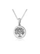 Sterling Silver Circular Pendant Necklace  Tree of... | Jewish Pendant