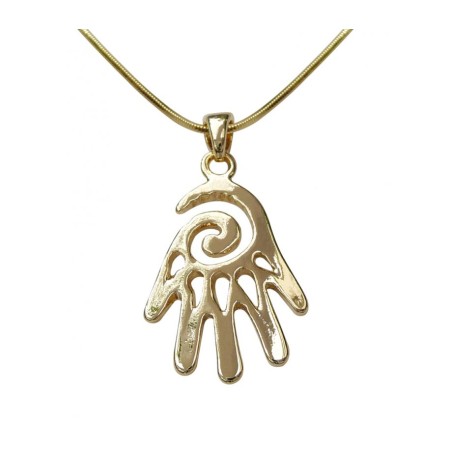 Rhodium Pendant Necklace Open Hamsa Hand Gold | Hamsa Necklace