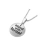 Sterling Silver Circle Pendant I Stand With Israel... | Jewish Pendant