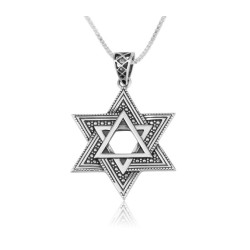 Sterling Silver Double Star of David Pend... | Jewish Gift from Israel