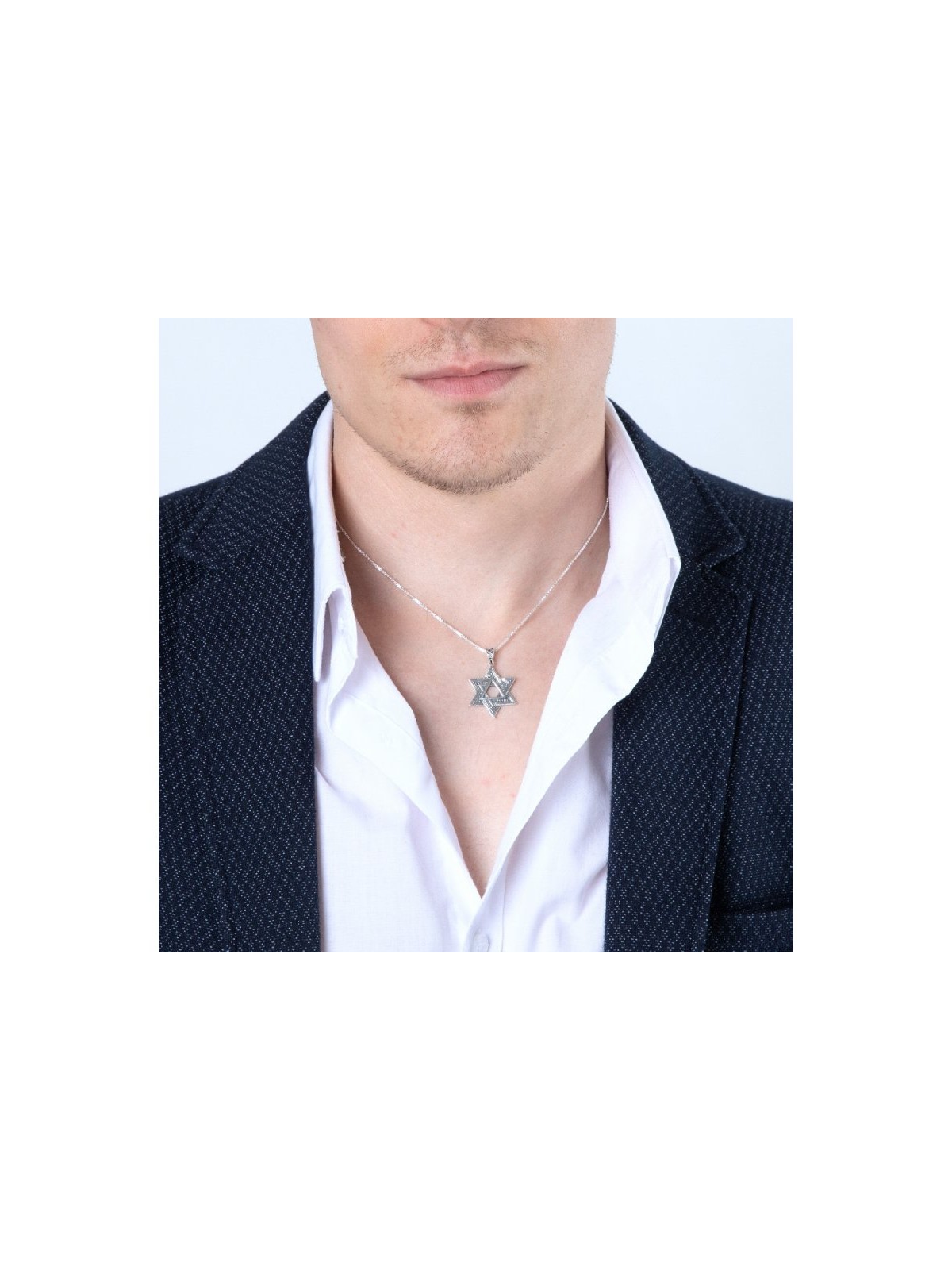 Sterling Silver Double Star of David Pend... | Jewish Gift from Israel