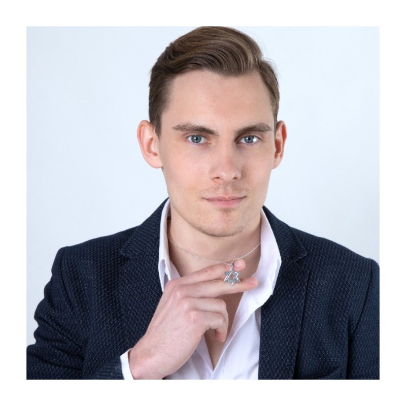 Sterling Silver Double Star of David Pend... | Jewish Gift from Israel