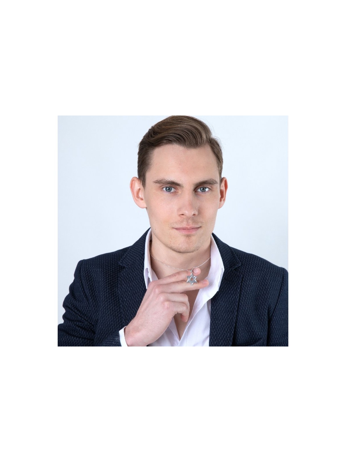 Sterling Silver Double Star of David Pend... | Jewish Gift from Israel