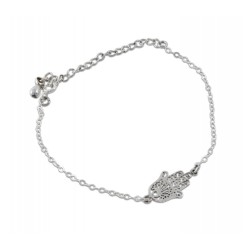 AJDesign 925 Sterling Silver Bracelet Hamsa Hand Ornament | AJDesign