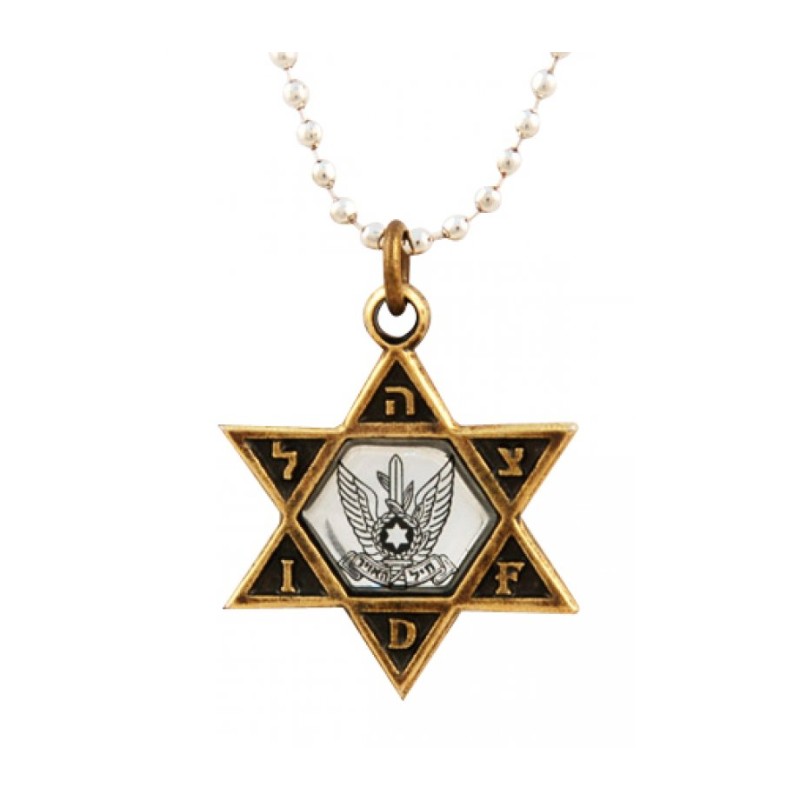 Collier IDF Étoile de David Pendentif en Bronze et Air Fo... | Armée israélienne