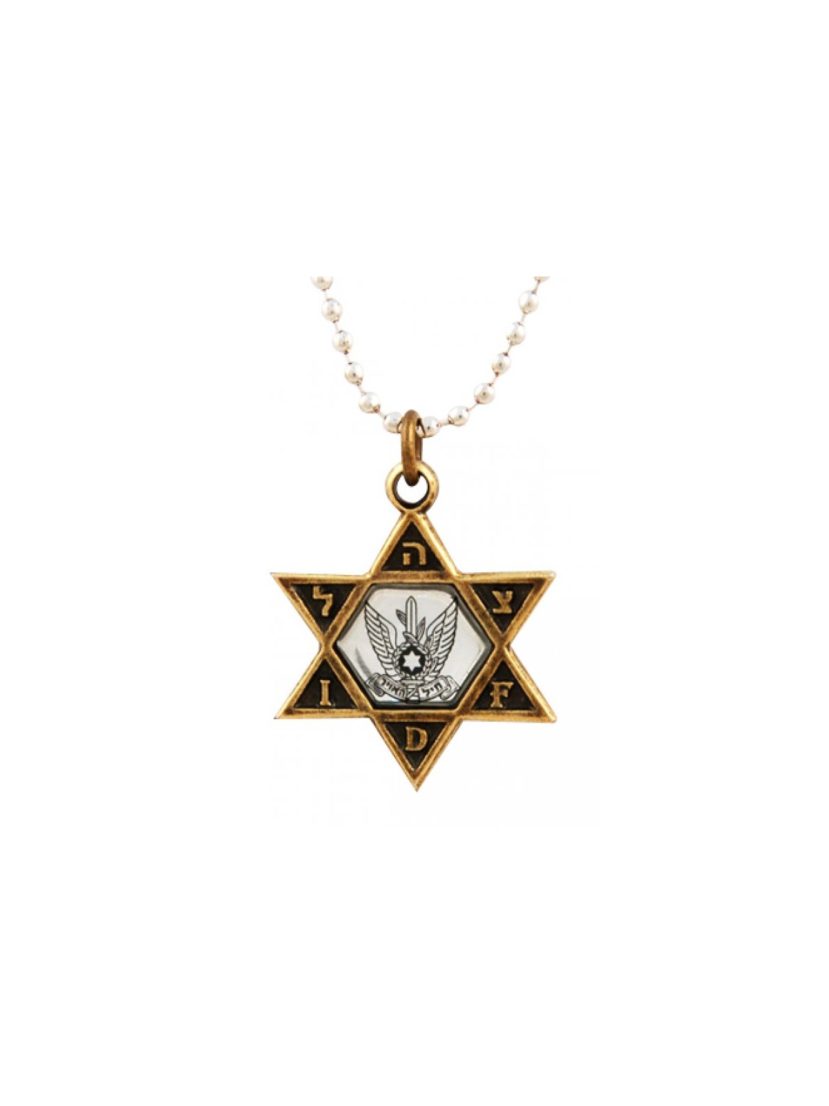 Collier IDF Étoile de David Pendentif en Bronze et Air Fo... | Armée israélienne