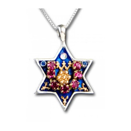 Sterling Silver Star of David Pendant ... | Necklaces by Esther Shahaf