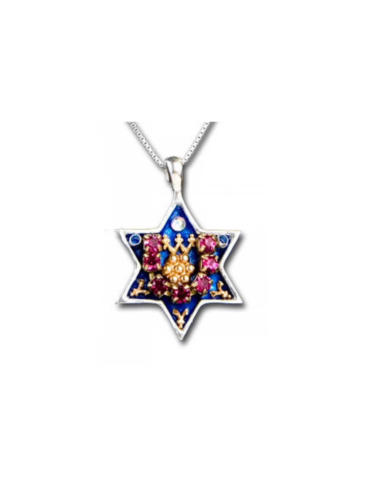 Sterling Silver Star of David Pendant ... | Necklaces by Esther Shahaf