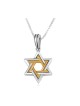 Sterling Silver and Gold Plated Pendant N... | Jewish Gift from Israel