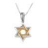 Sterling Silver and Gold Plated Pendant N... | Jewish Gift from Israel