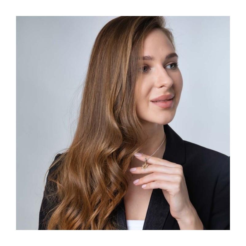 Sterling Silver and Gold Plated Pendant N... | Jewish Gift from Israel