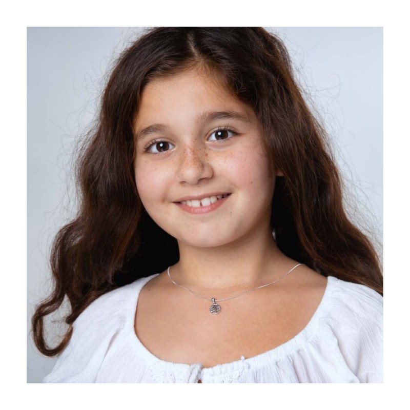 Sterling Silver Necklace Oval Pendant with Tree of... | Jewish Pendant