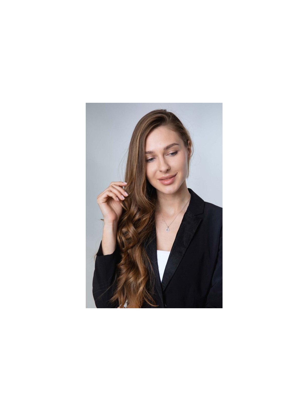 Sterling Silver Necklace Oval Pendant with Tree of... | Jewish Pendant