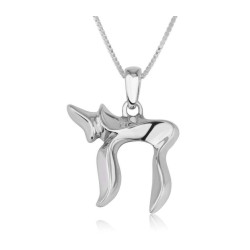 Sterling Silver Necklace Chai Hebrew Le... | Chai Necklaces & Pendants